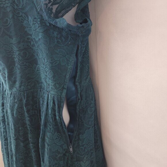 TORRID Retro Chic Teal Lace Midi Dress Womens PLUS 18 Pin Up Rockabilly - Picture 6 of 16